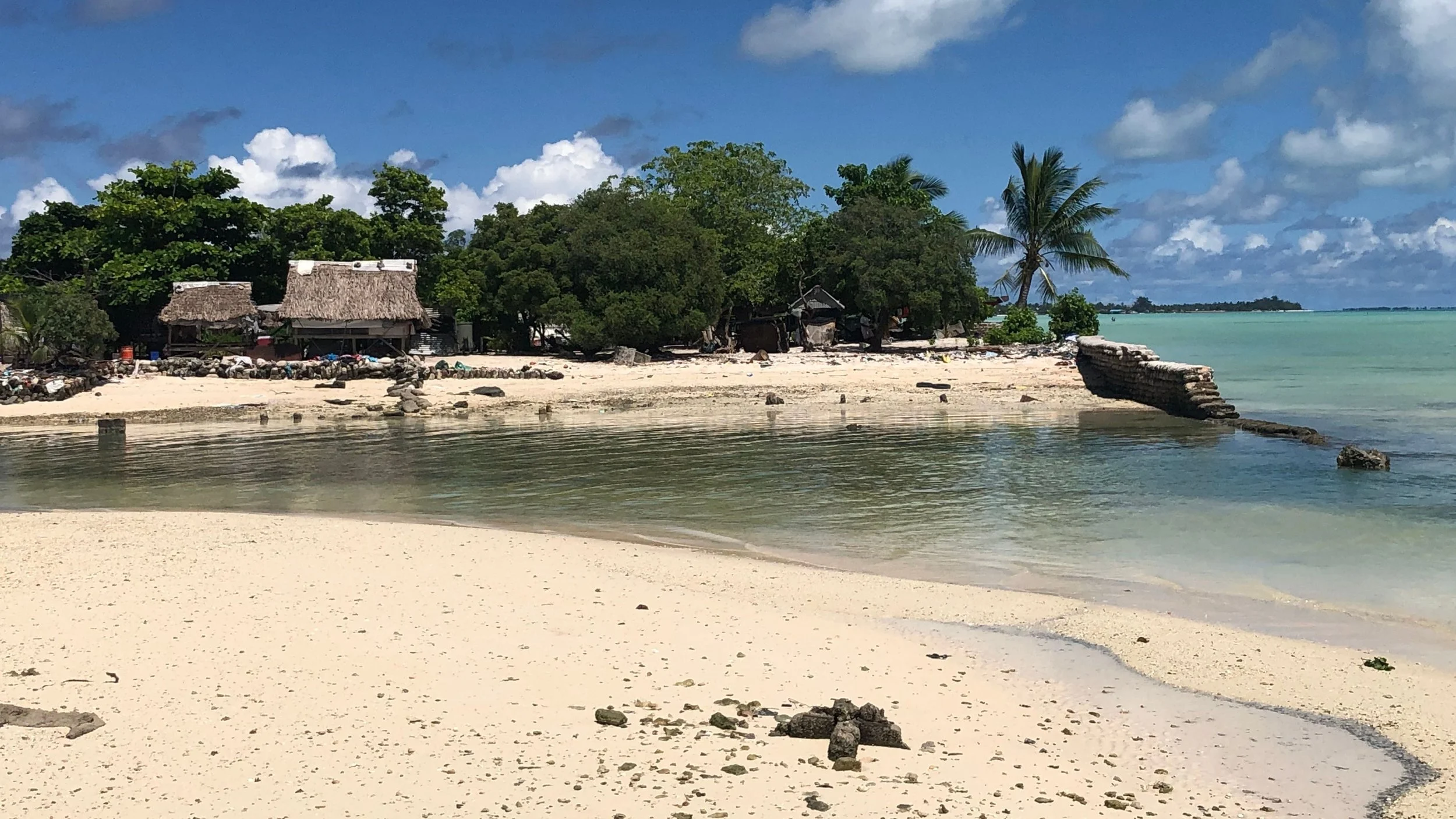 Eita village divided by the sea